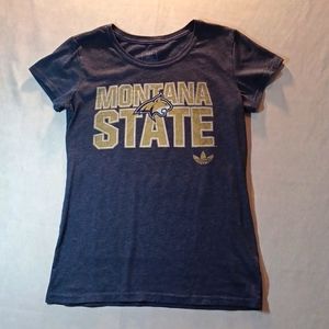 Montana State Fighting Cougar T Shirt Slate Blue and Gold